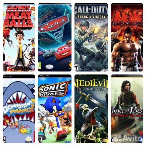 Sony PlayStation portable psp 3008 + много игр объявление продам
