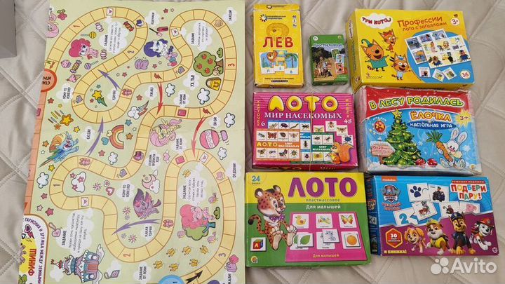 Дет. Настолки 3+ лото, бродилки, пазлы