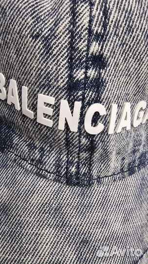 Бейсболка balenciaga джинсовая
