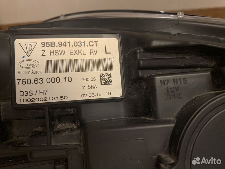 Фара левая Porsche Macan с блоком розжига 2013-18