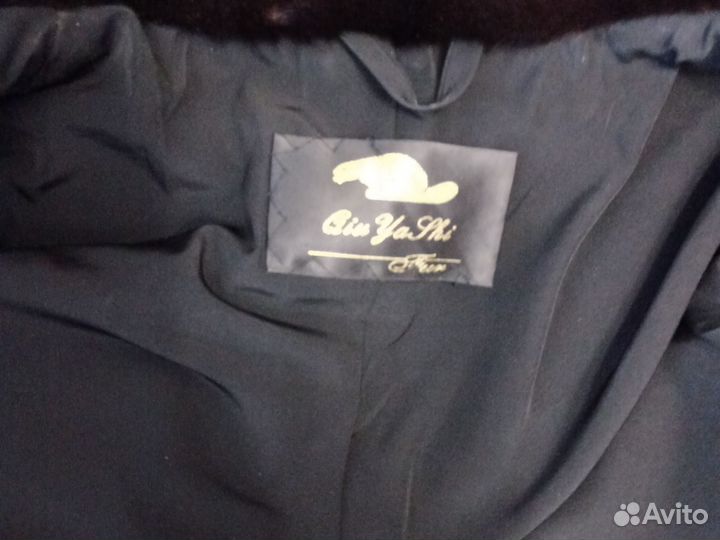 Шуба норковая шоколадная с капюшоном 44 46