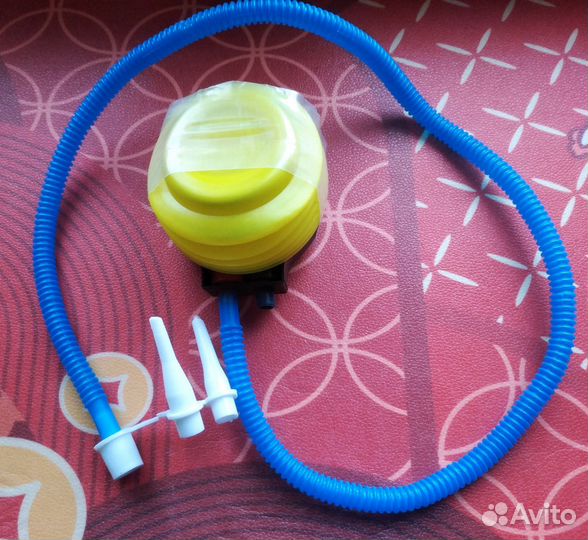 Насос ручной ножной 3 насадки новый