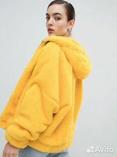 Шубка Тедди с капюшоном 42-46