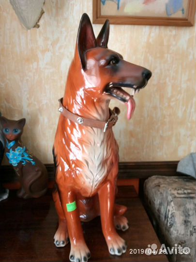 Собака, керамическика. Новая. 68 см