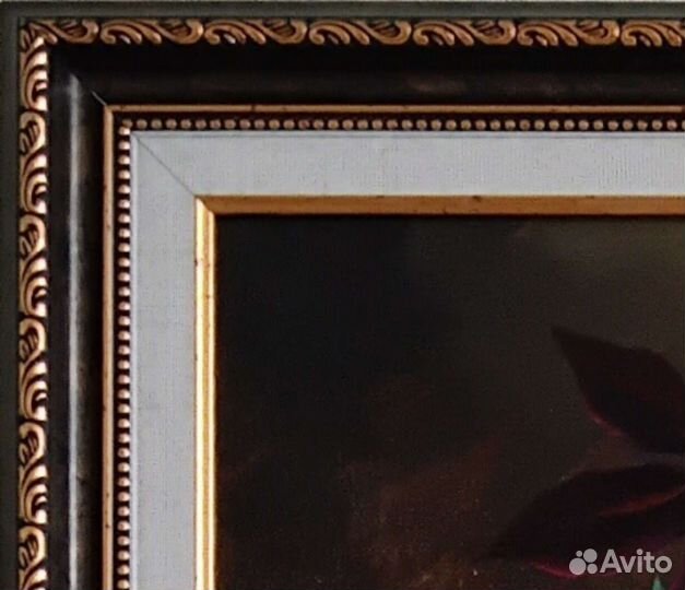 Картина масло холст 82*62 цветы букет розы