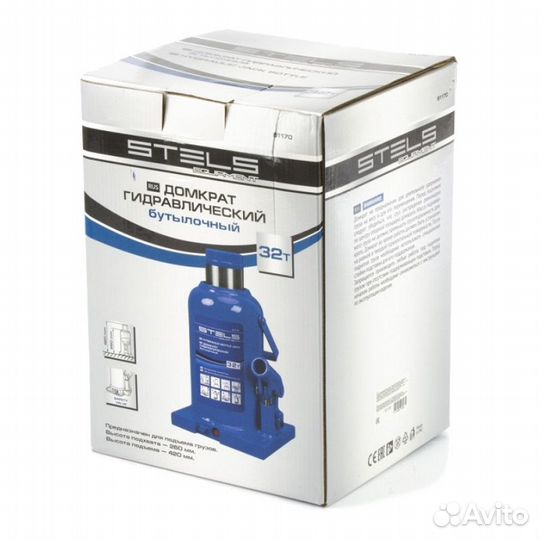 Домкрат гидравлический бутылочный Stels 51170, 32