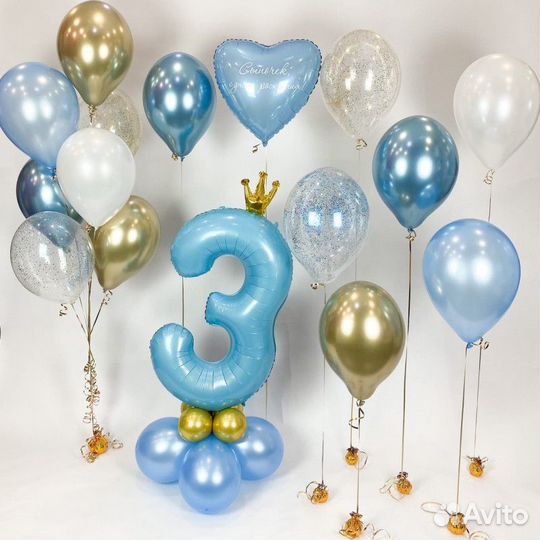 Гелиевые и воздушные шары, фигуры, композиции