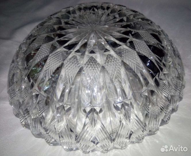 Хрустальный салатник(Чехословакия)