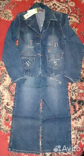 Джинсовый костюм детский