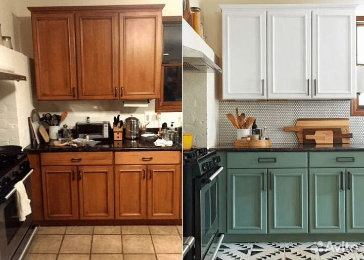 Покраска и ремонт мебели на месте