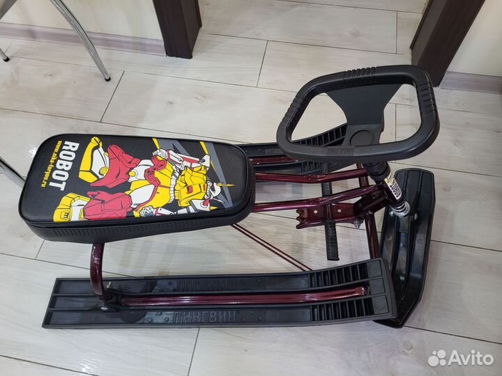 Детский снегокат с ручкой