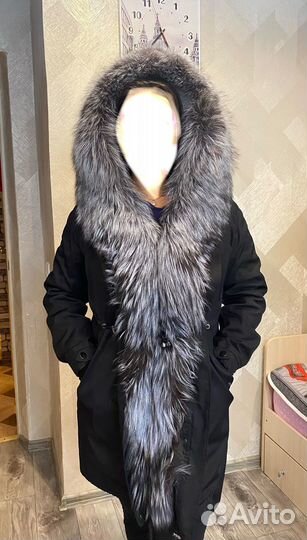 Парка с натуральным мехом 46 48