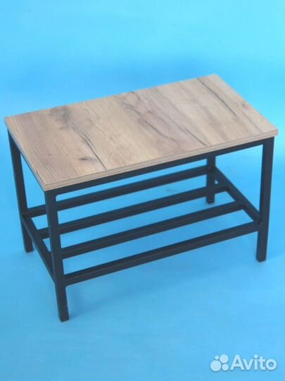 Обувница в прихожую с сиденьем в стиле лофт