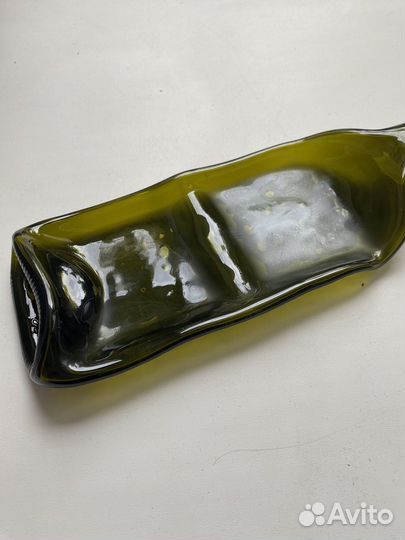 Тарелка из бутылки стекло