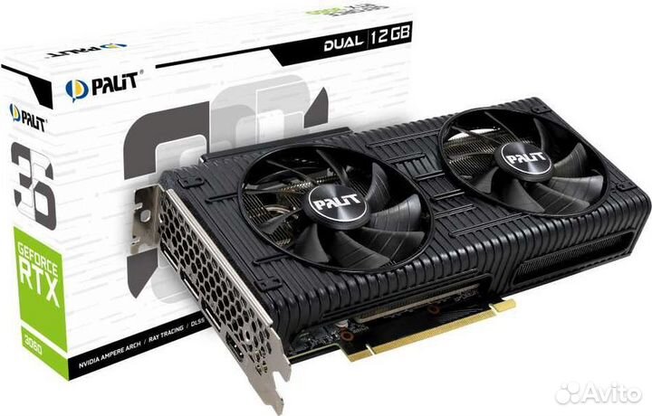 Видеокарта Palit GeForce RTX 3060 dual (LHR) NE630
