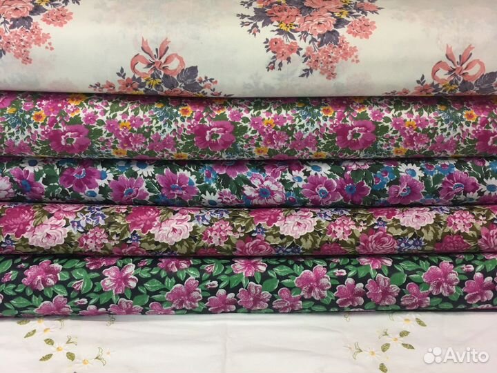 Ткани СССР ситец, хлопок винтаж