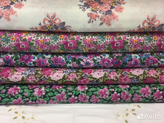 Ткани СССР ситец, хлопок винтаж