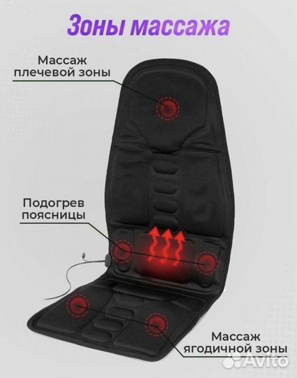 Массажная накидка с подогревом и вибрацией / Новая