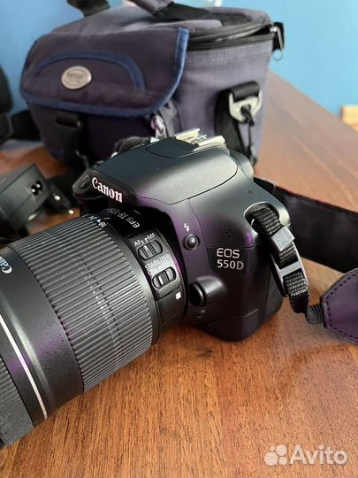 Фотоаппарат canon 550d +объектив 18-135