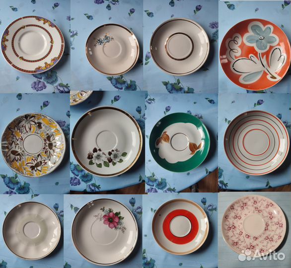 Блюдца фарфоровые винтажные