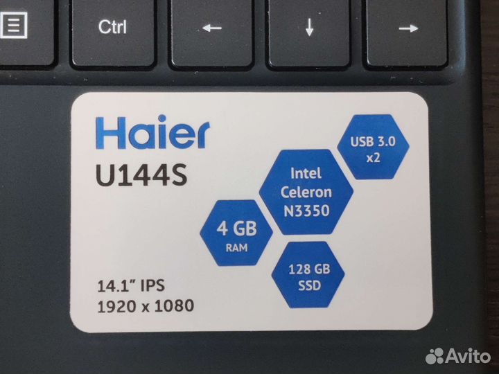 Ноутбук Haier U144S/SSD/1920x1080/Win 10