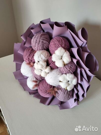 Букет из пряжи