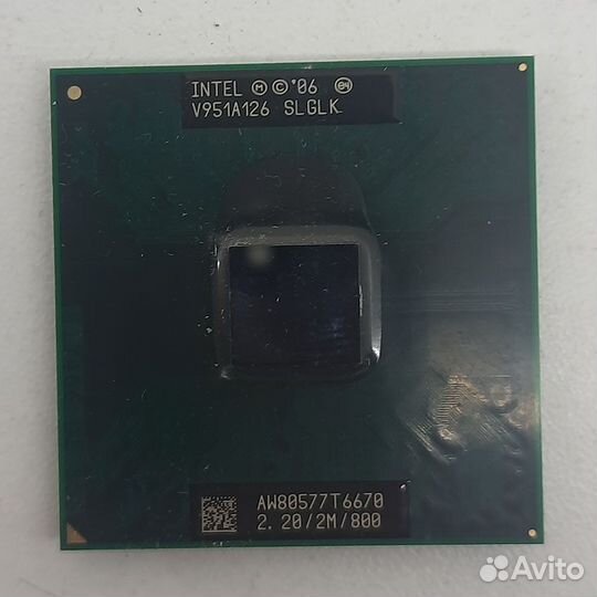 Процессор Intel Core 2 Duo T6670 (slglk) бу