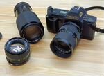 Canon T70 пленочный фотоаппарат с 3 объективами