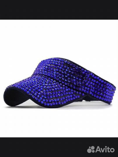 Кепка козырек со стразами