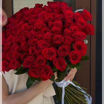 Розы голандские цветы 101 шт С доставкой, Махачкала