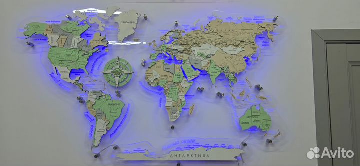 Карта мира на стену