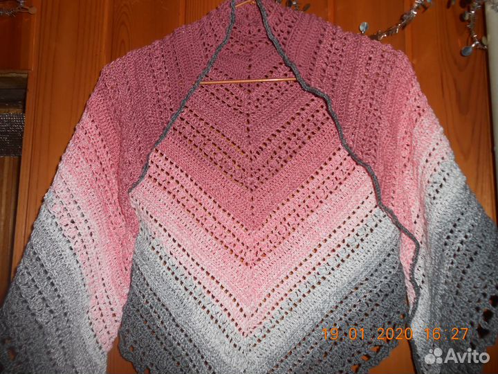 Платок шаль ручной работы