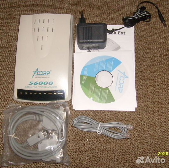 Fax Modem Acorp Sprinter56k Ext + бп 9VAC 0.8A
