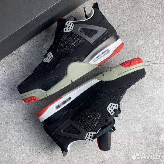 Кроссовки Air Jordan 4 Bred (36-45)