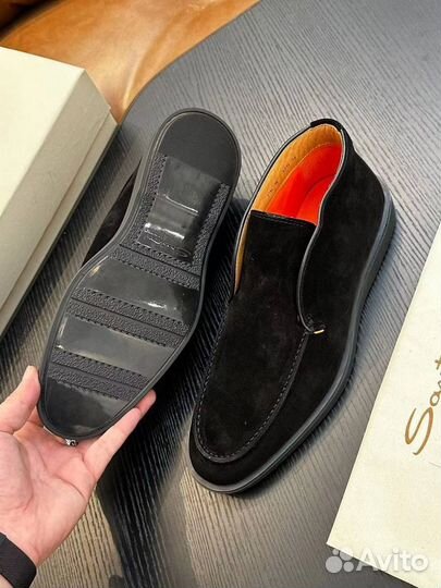 Лоферы мужские Santoni замша