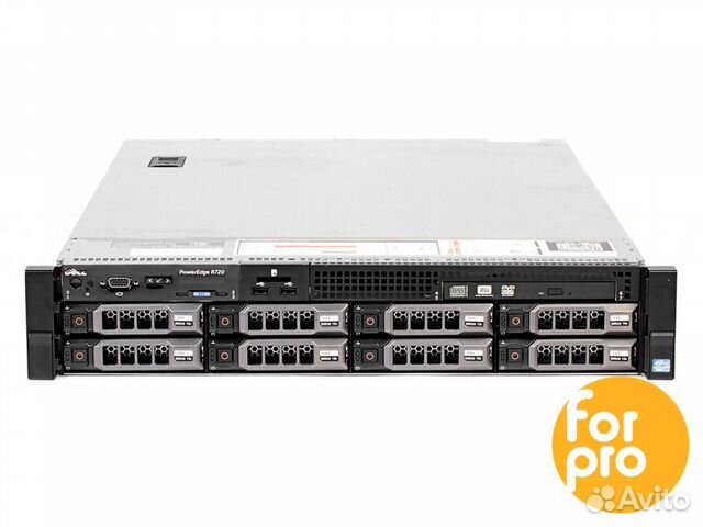 Сервер dell R720 8LFF 2xE5-2697v2 32GB, H710