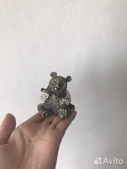 Шкатулка металлическая мишка медведь подарок