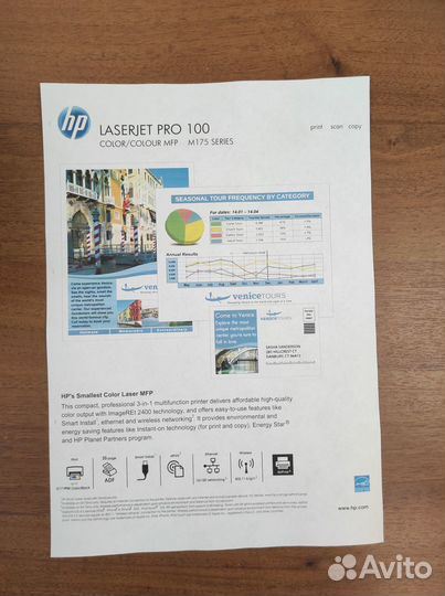 Цветное мфу HP Laserjet 100 color MFP M175a