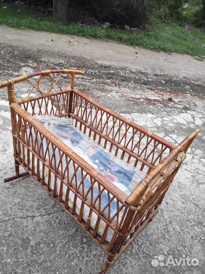 Детская кровать плетёная с матрасом