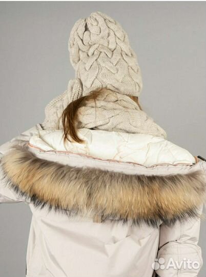 Шапка с шарфом (снуд)