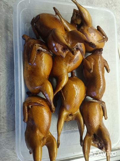 Перепела горячего копчения