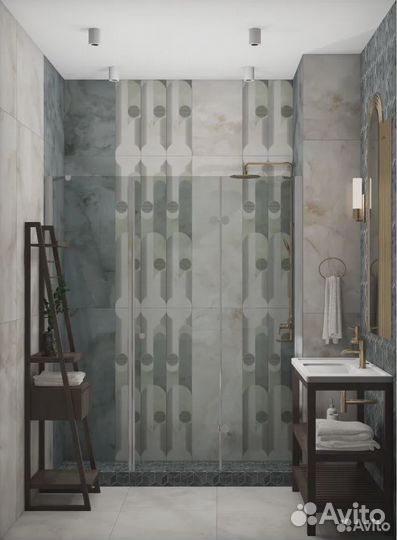 Керамическая плитка Джардини серый темный глянц