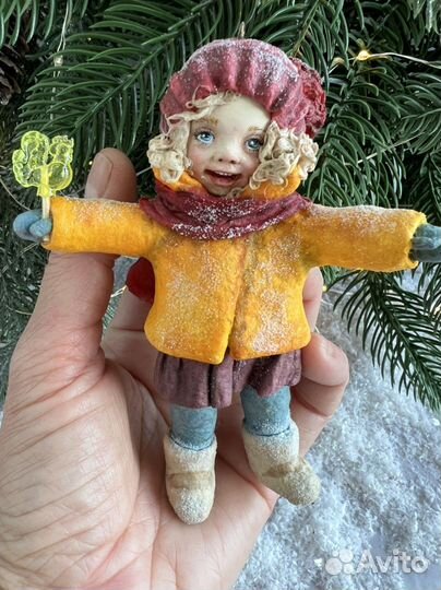 Ватная елочная игрушка советская СССР