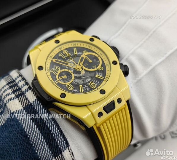 Часы Hublot Big Bang Unico Yellow Magic керамика