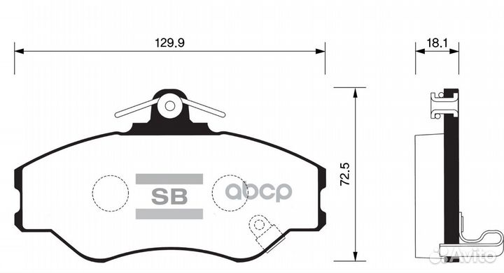 Колодки тормозные передние sangsin brake SP1072