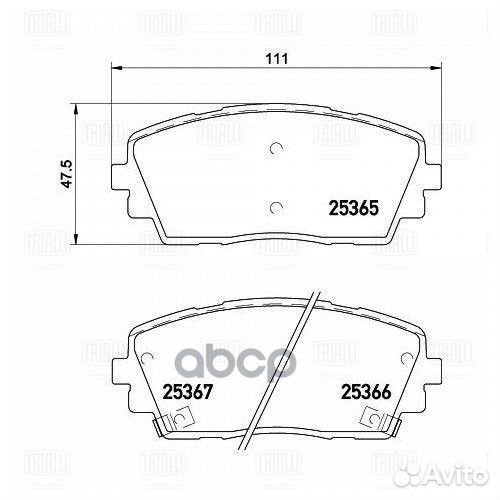 Колодки тормозные Kia Picanto 11- передние PF4247