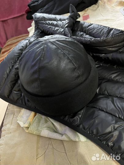 Кожаная шапка мужская