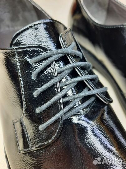 Кожаные туфли (армейские лабутены) (Арт.95650)