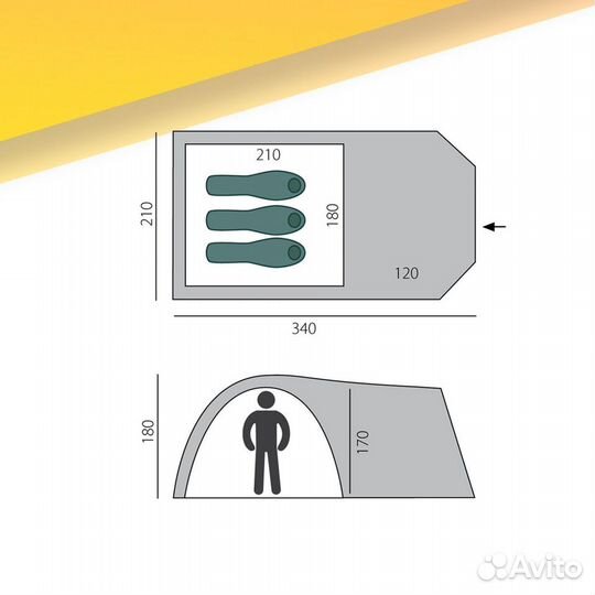 Палатка btrace element 3 арт.29.18