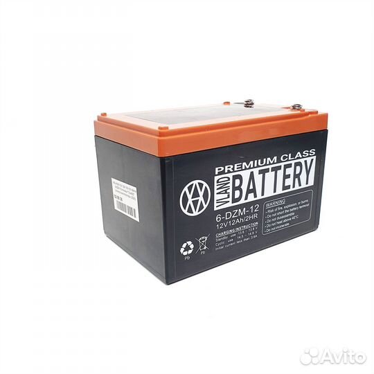 Аккумулятор 6DZM12, 12V 12A 150х101х99 Vland